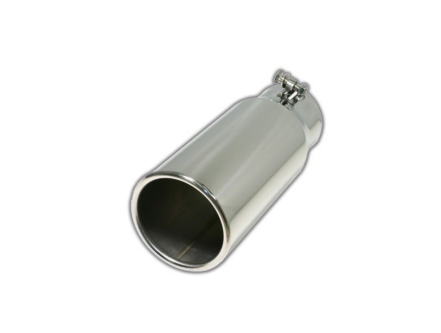 Bolt-on Pencil Tip | Polished 304 Stainless Exhaust Tip